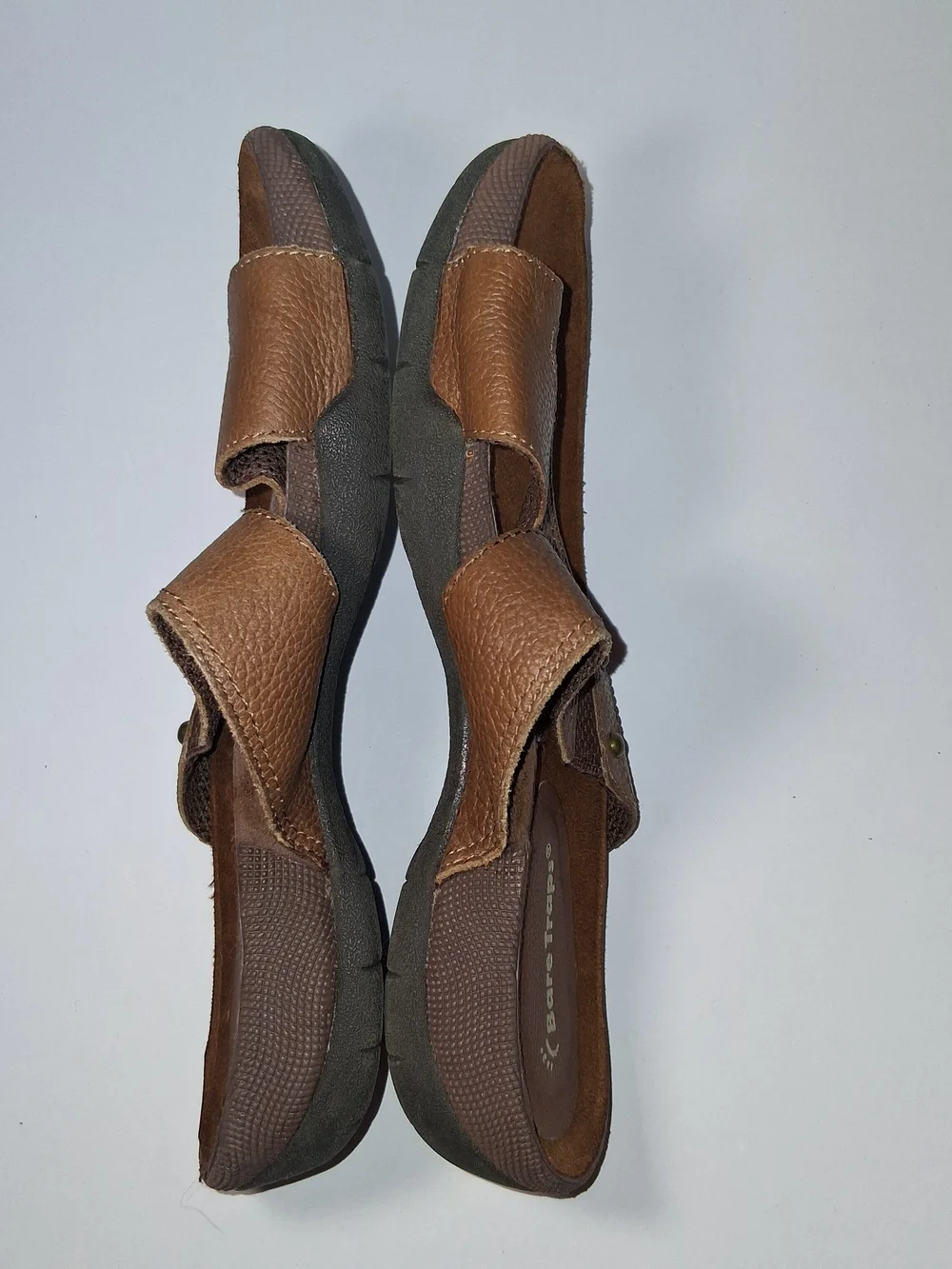 BareTraps Lainey Women's Brown Leather Slide Sandals US Size 8.5 M